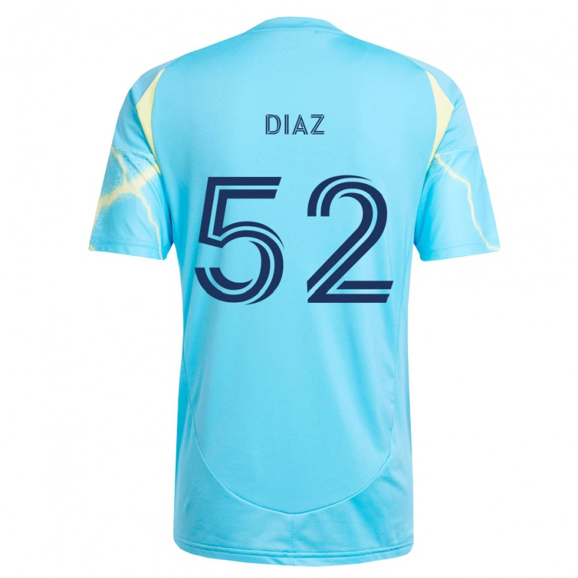 Danxen Niño Camiseta Samuel Diaz #52 Azul Claro Negro Amarillo Claro 2ª Equipación 2026/27 La Camisa México