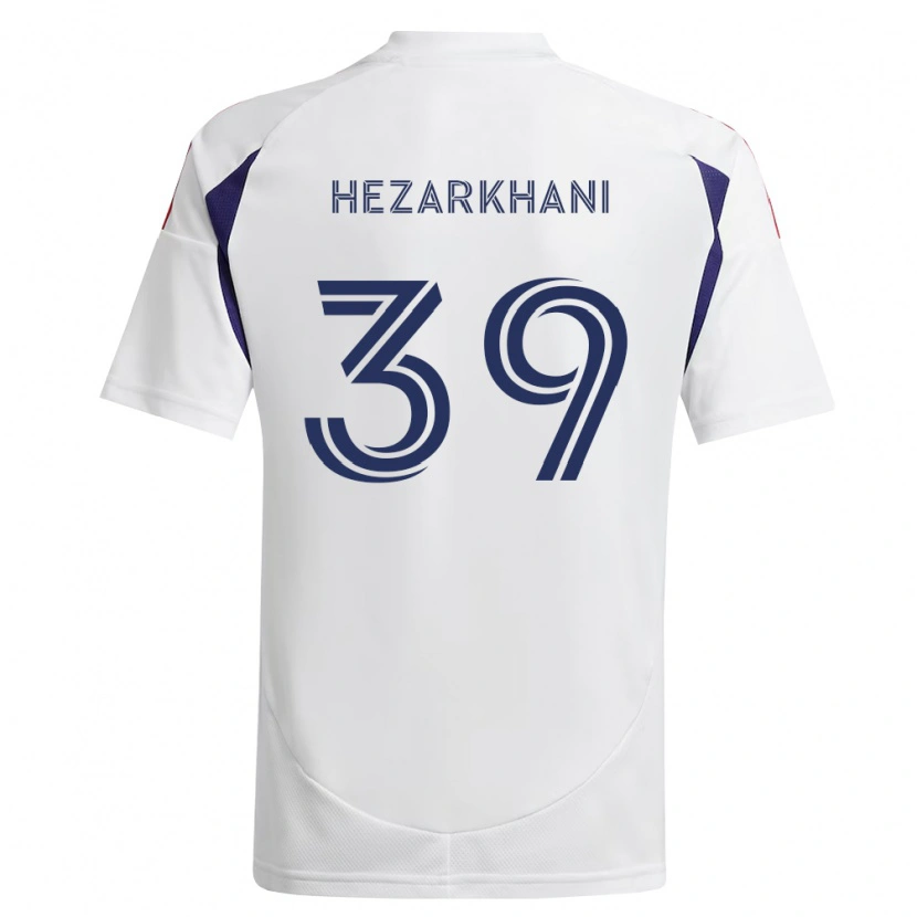 Danxen Niño Camiseta Aiden Hezarkhani #39 Azul Real Rojo Marrón 2ª Equipación 2026/27 La Camisa México