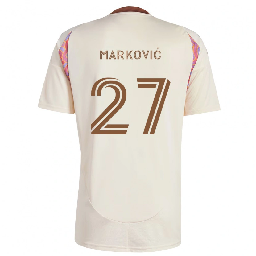 Danxen Niño Camiseta Nikola Marković #27 Rosa Blanco Roto 2ª Equipación 2026/27 La Camisa México