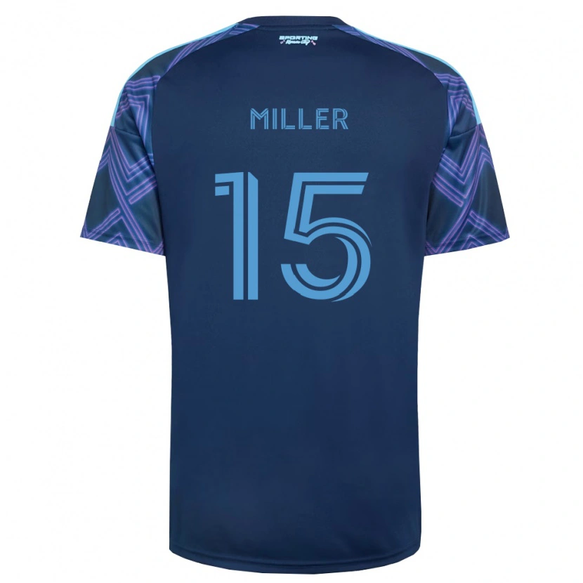 Danxen Niño Camiseta Jansen Miller #15 Azul Real Morado 2ª Equipación 2026/27 La Camisa México