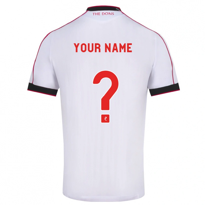Danxen Niño Camiseta Su Nombre #0 Negro Rojo Blanco 2ª Equipación 2026/27 La Camisa México
