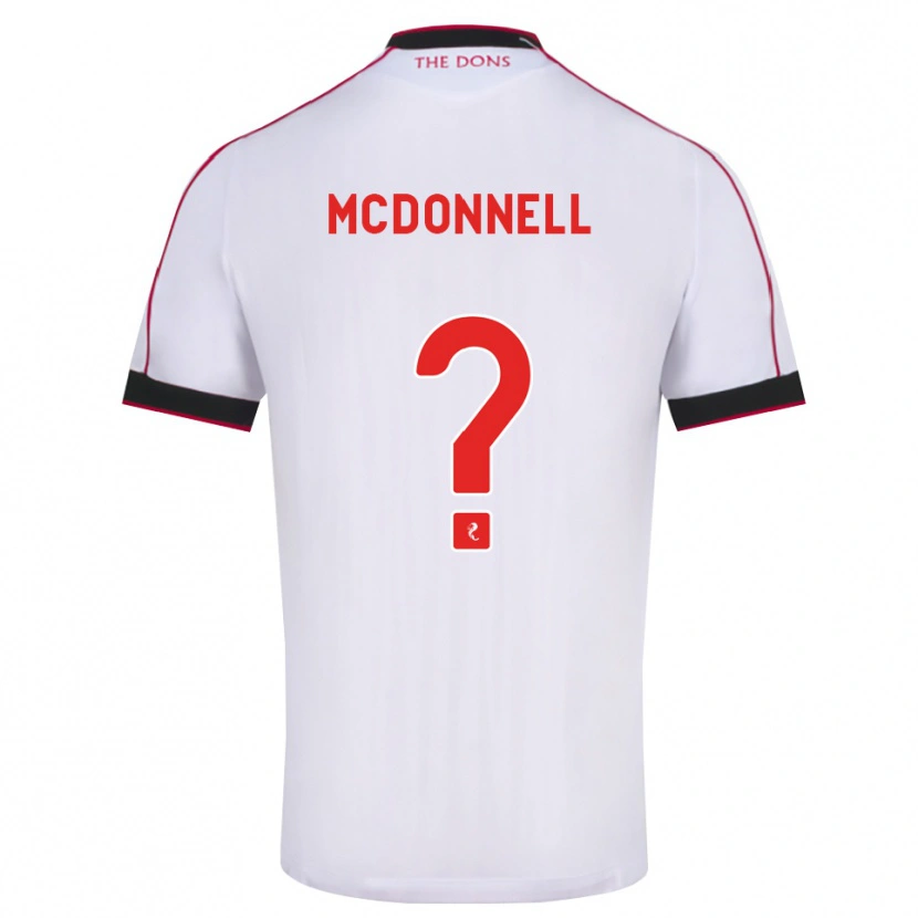 Danxen Niño Camiseta Noah Mcdonnell #0 Negro Rojo Blanco 2ª Equipación 2026/27 La Camisa México