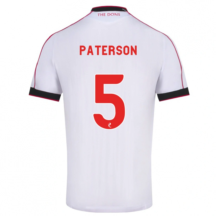 Danxen Niño Camiseta Donna Paterson #5 Negro Rojo Blanco 2ª Equipación 2026/27 La Camisa México