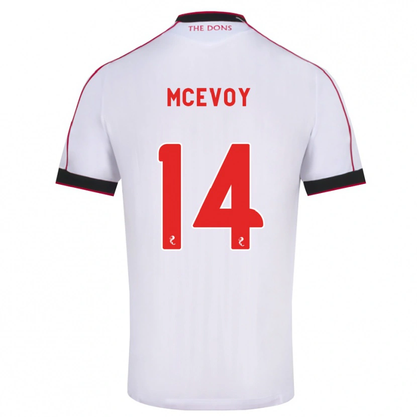 Danxen Niño Camiseta Holly Mcevoy #14 Negro Rojo Blanco 2ª Equipación 2026/27 La Camisa México
