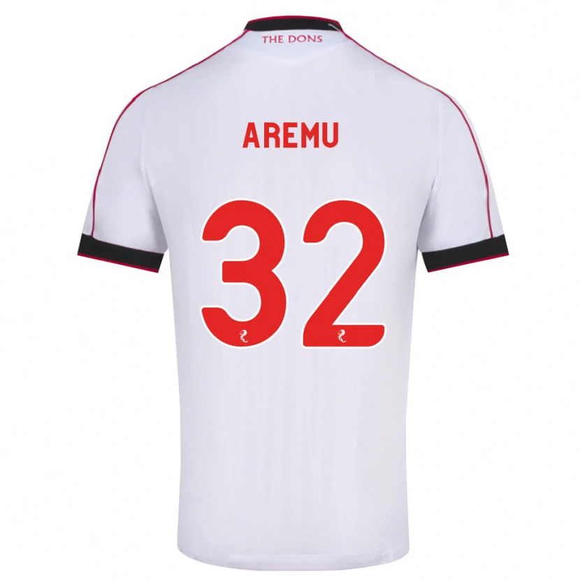 Danxen Niño Camiseta Afeez Aremu #32 Negro Rojo Blanco 2ª Equipación 2026/27 La Camisa México