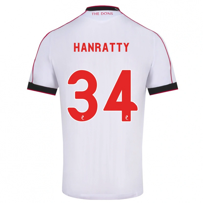 Danxen Niño Camiseta Kevin Hanratty #34 Negro Rojo Blanco 2ª Equipación 2026/27 La Camisa México