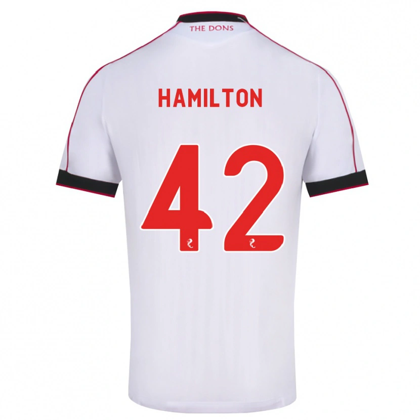Danxen Niño Camiseta Brendan Hamilton #42 Negro Rojo Blanco 2ª Equipación 2026/27 La Camisa México