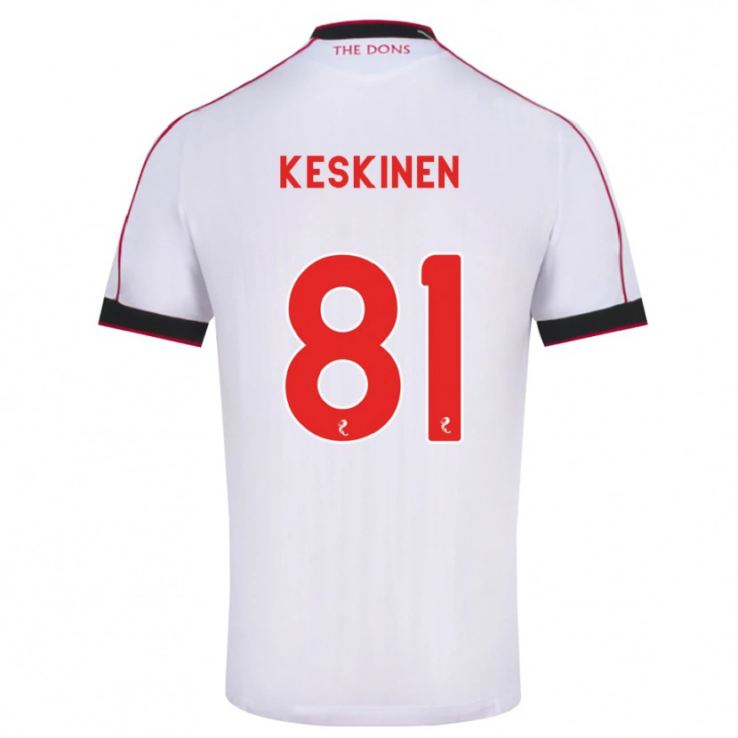 Danxen Niño Camiseta Topi Keskinen #81 Negro Rojo Blanco 2ª Equipación 2026/27 La Camisa México