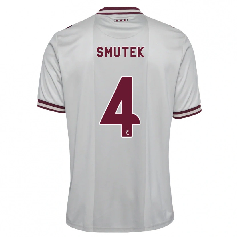 Danxen Niño Camiseta Kai Smutek #4 Blanco Borgoña 2ª Equipación 2026/27 La Camisa México