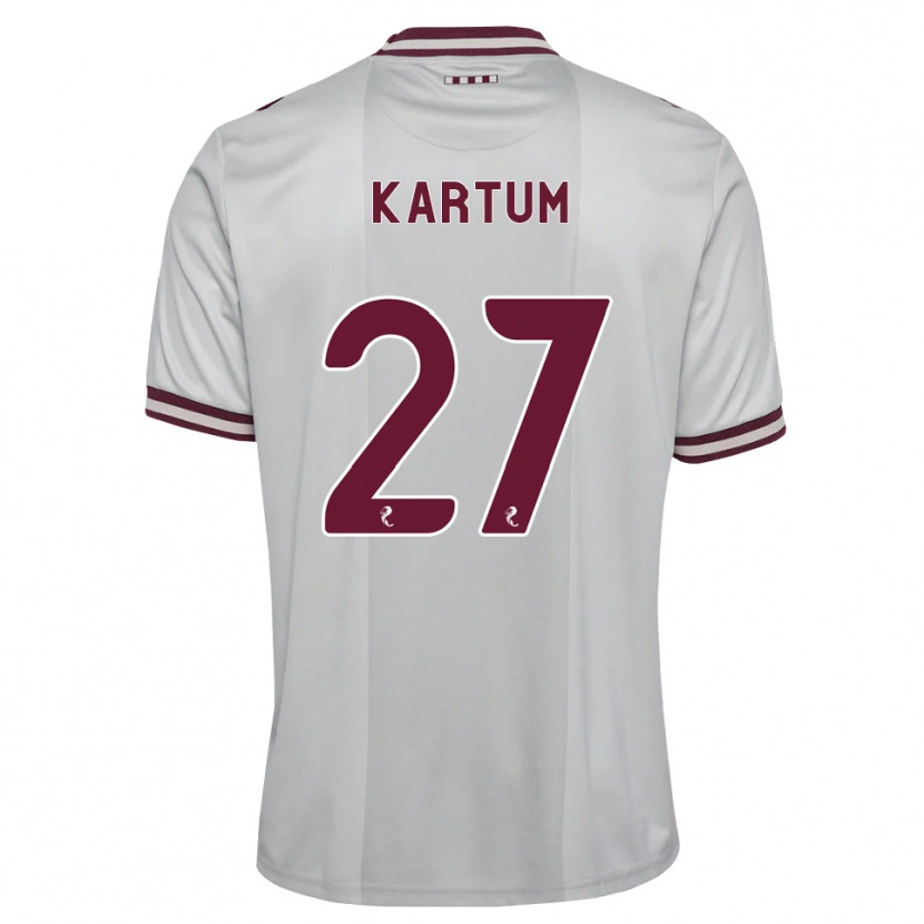 Danxen Niño Camiseta Sander Kartum #27 Blanco Borgoña 2ª Equipación 2026/27 La Camisa México
