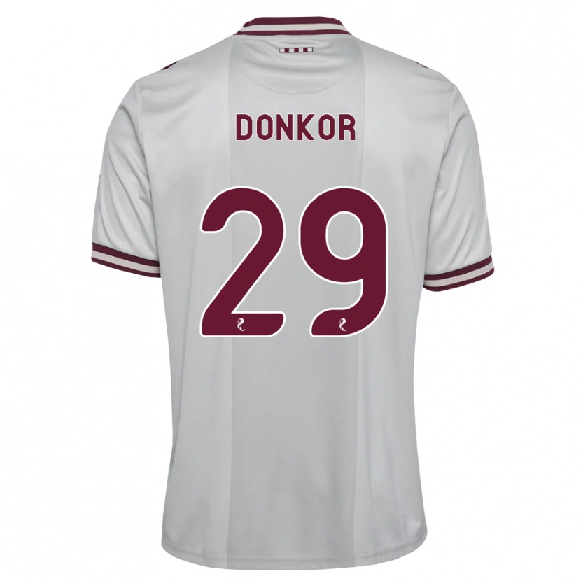 Danxen Niño Camiseta Jaedon Donkor #29 Blanco Borgoña 2ª Equipación 2026/27 La Camisa México