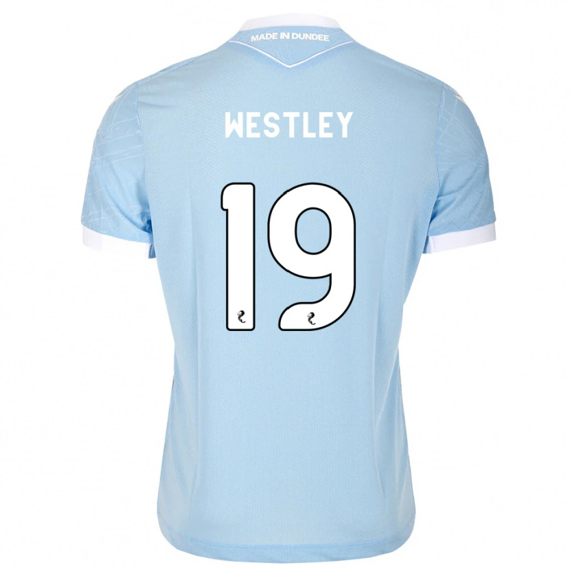 Danxen Niño Camiseta Joe Westley #19 Azul Cielo Claro Blanco 2ª Equipación 2026/27 La Camisa México