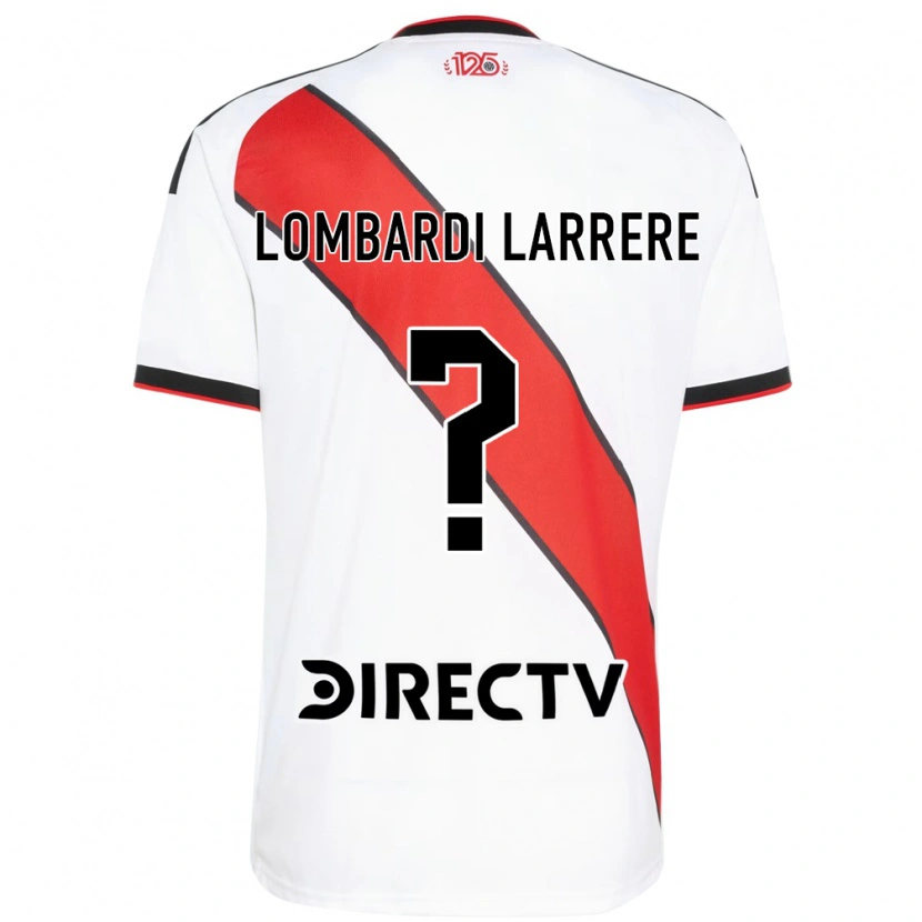 Danxen Hombre Camiseta Delfina Lombardi Larrere #0 Rojo Blanco Negro 1ª Equipación 2026/27 La Camisa México