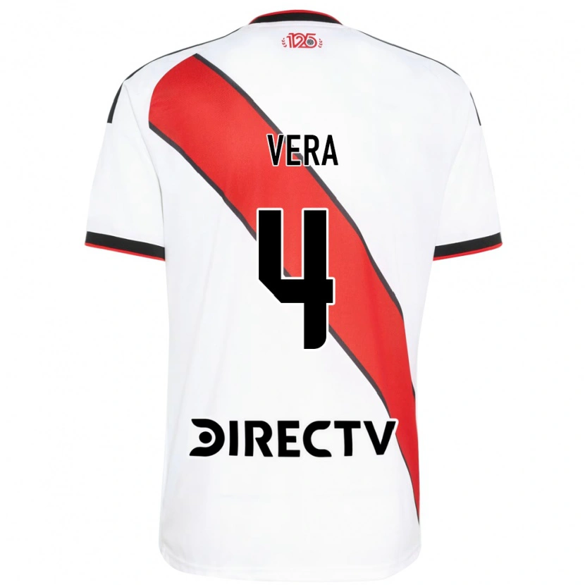 Danxen Hombre Camiseta Lautaro Vera #4 Rojo Blanco Negro 1ª Equipación 2026/27 La Camisa México