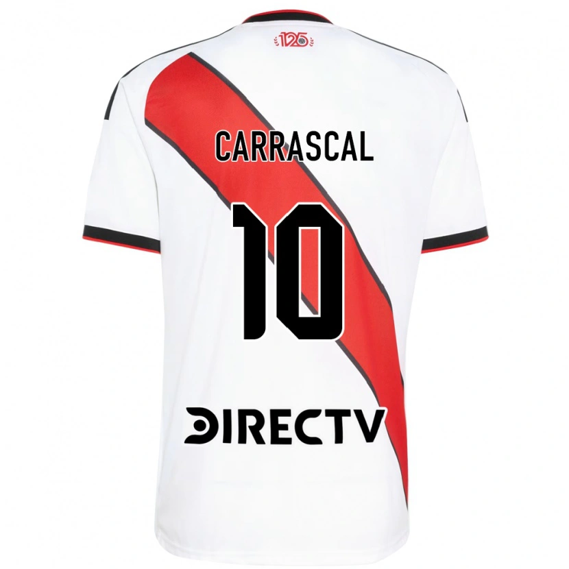 Danxen Hombre Camiseta Jorge Carrascal #10 Rojo Blanco Negro 1ª Equipación 2026/27 La Camisa México