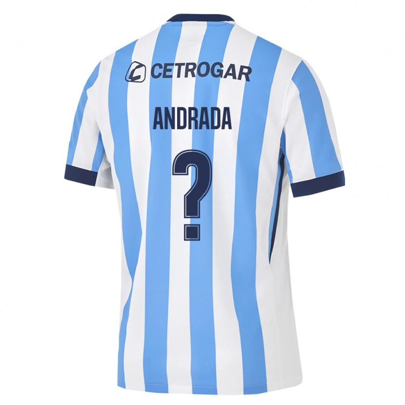 Danxen Hombre Camiseta Luca Andrada #0 Azul Claro Blanco Negro 1ª Equipación 2026/27 La Camisa México