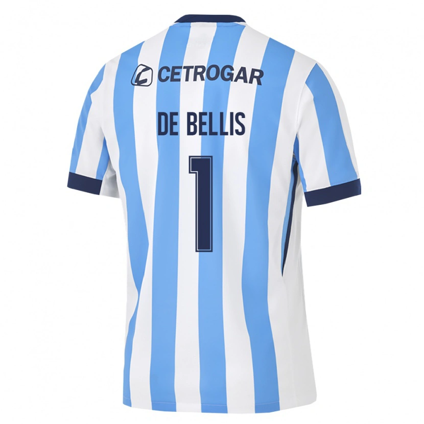 Danxen Hombre Camiseta Thiago De Bellis #1 Azul Claro Blanco Negro 1ª Equipación 2026/27 La Camisa México