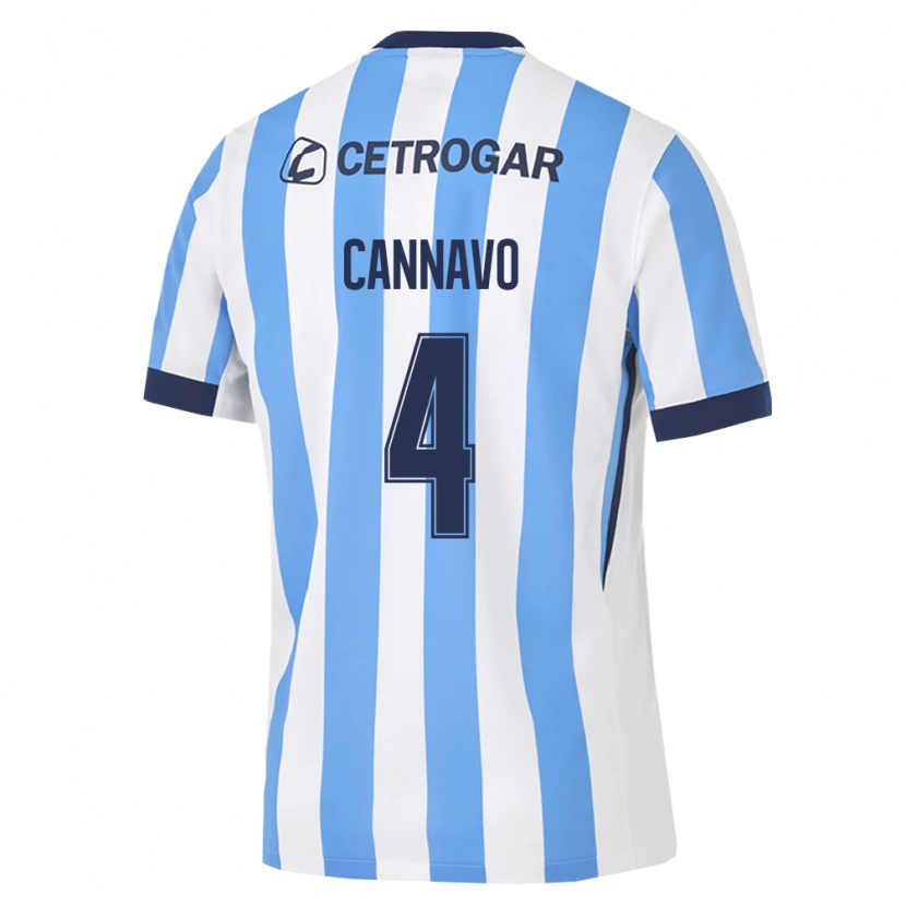 Danxen Hombre Camiseta Ezequiel Cannavo #4 Azul Claro Blanco Negro 1ª Equipación 2026/27 La Camisa México