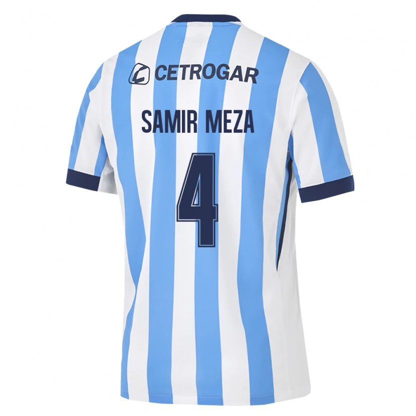 Danxen Hombre Camiseta Samir Meza #4 Azul Claro Blanco Negro 1ª Equipación 2026/27 La Camisa México