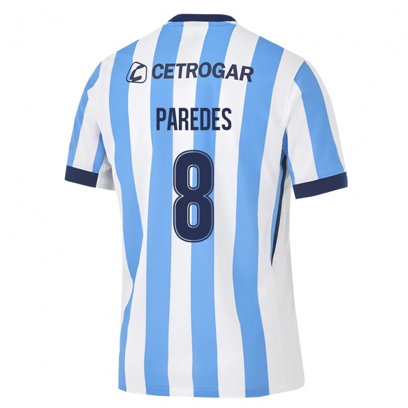Danxen Hombre Camiseta Máximo Paredes #8 Azul Claro Blanco Negro 1ª Equipación 2026/27 La Camisa México