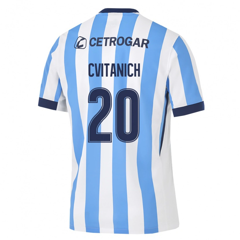 Danxen Hombre Camiseta Dario Cvitanich #20 Azul Claro Blanco Negro 1ª Equipación 2026/27 La Camisa México