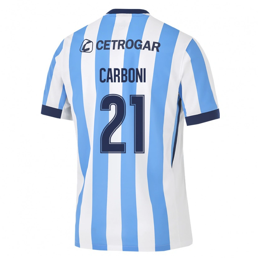Danxen Hombre Camiseta Valentín Carboni #21 Azul Claro Blanco Negro 1ª Equipación 2026/27 La Camisa México