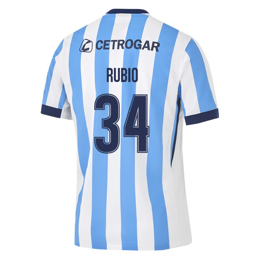 Danxen Hombre Camiseta Tobías Rubio #34 Azul Claro Blanco Negro 1ª Equipación 2026/27 La Camisa México