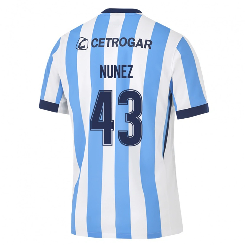 Danxen Hombre Camiseta Lucas Nunez #43 Azul Claro Blanco Negro 1ª Equipación 2026/27 La Camisa México