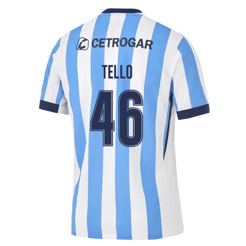 Danxen Hombre Camiseta Alejandro Tello #46 Azul Claro Blanco Negro 1ª Equipación 2026/27 La Camisa México