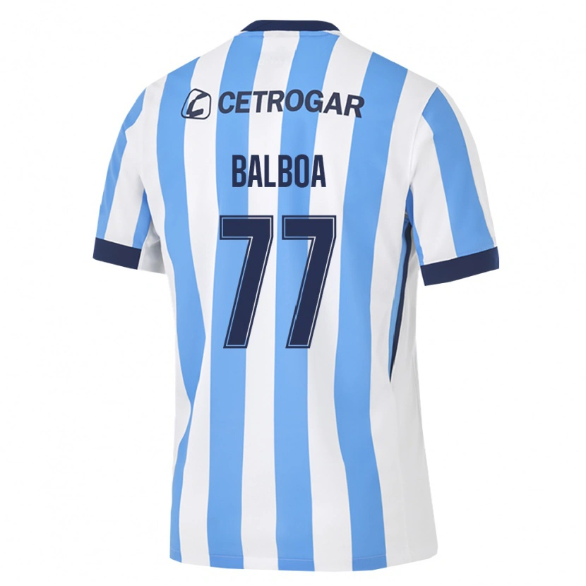 Danxen Hombre Camiseta Adrián Balboa #77 Azul Claro Blanco Negro 1ª Equipación 2026/27 La Camisa México