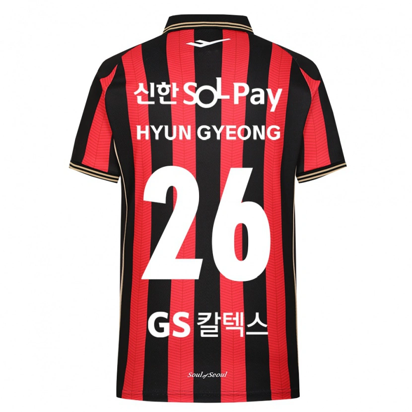 Danxen Hombre Camiseta Hyun-Gyeong Jeong #26 Rojo Blanco Negro 1ª Equipación 2026/27 La Camisa México