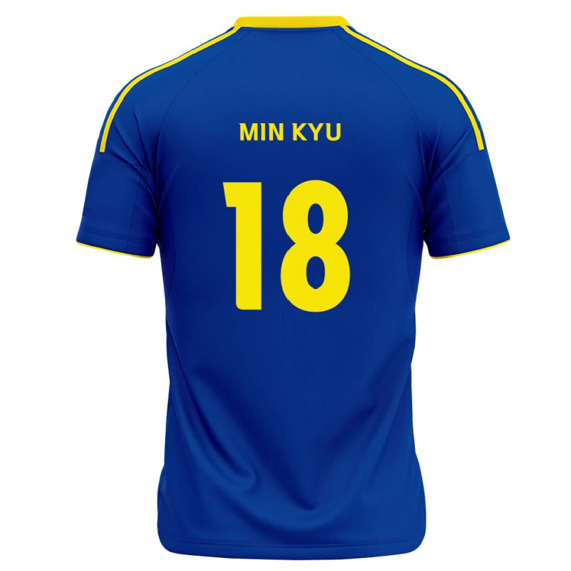 Danxen Hombre Camiseta Min-Kyu Joo #18 Azul Real Amarillo 1ª Equipación 2026/27 La Camisa México