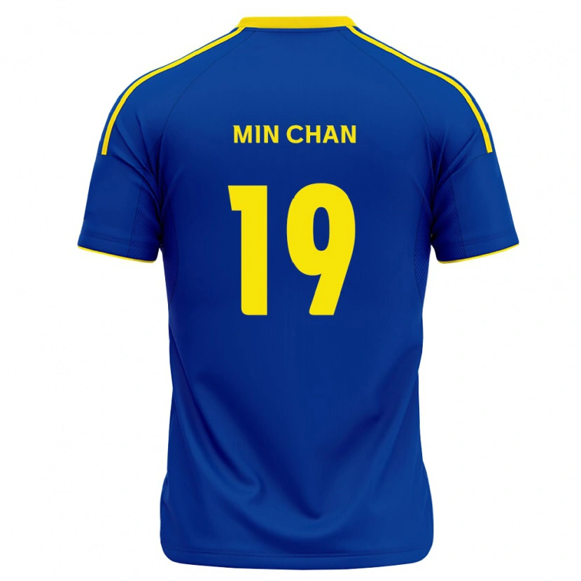 Danxen Hombre Camiseta Min-Chan Kim #19 Azul Real Amarillo 1ª Equipación 2026/27 La Camisa México