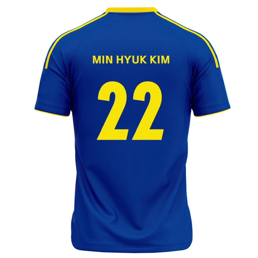 Danxen Hombre Camiseta Min-Hyuk Kim #22 Azul Real Amarillo 1ª Equipación 2026/27 La Camisa México
