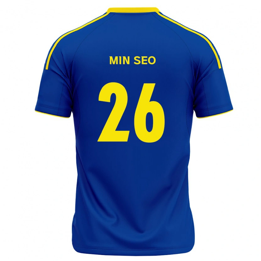 Danxen Hombre Camiseta Min-Seo Park #26 Azul Real Amarillo 1ª Equipación 2026/27 La Camisa México