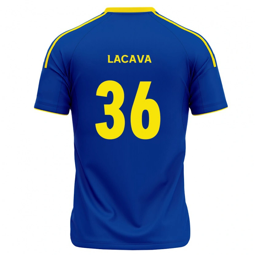 Danxen Hombre Camiseta Matías Lacava #36 Azul Real Amarillo 1ª Equipación 2026/27 La Camisa México