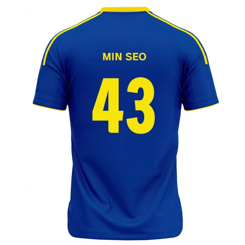 Danxen Hombre Camiseta Min-Seo Jo #43 Azul Real Amarillo 1ª Equipación 2026/27 La Camisa México