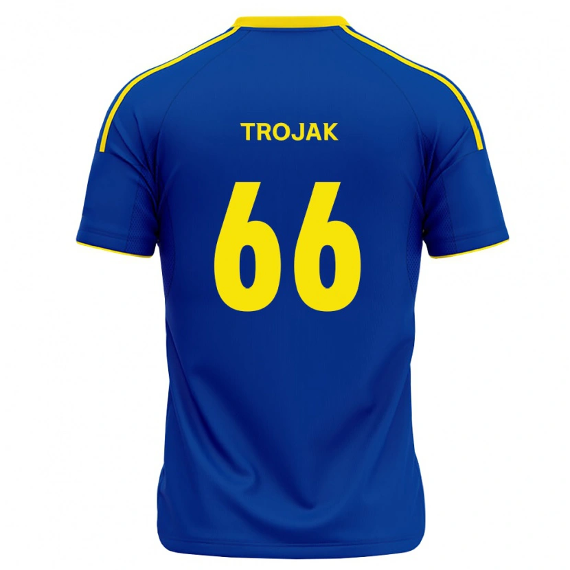 Danxen Hombre Camiseta Milosz Trojak #66 Azul Real Amarillo 1ª Equipación 2026/27 La Camisa México