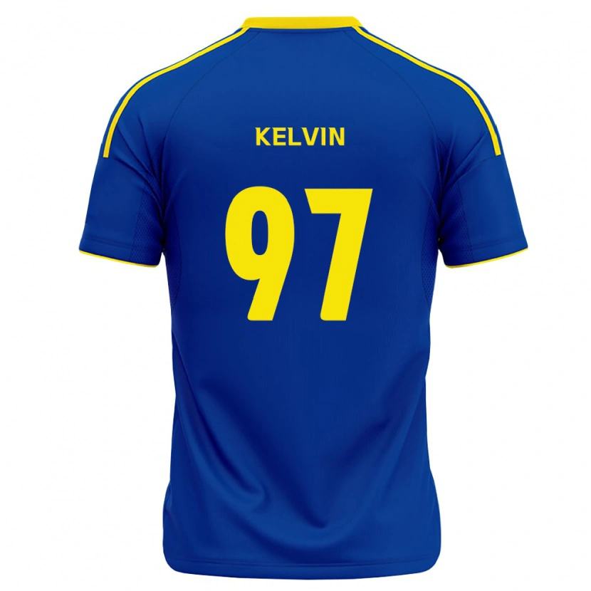 Danxen Hombre Camiseta Kelvin #97 Azul Real Amarillo 1ª Equipación 2026/27 La Camisa México