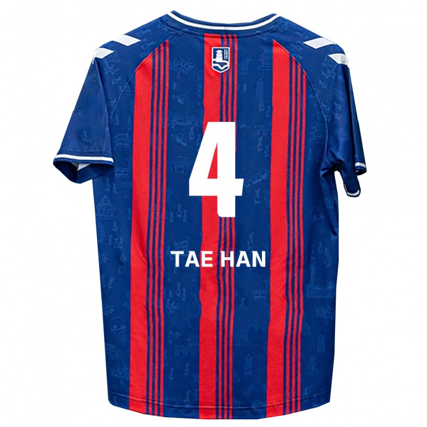Danxen Hombre Camiseta Tae-Han Kim #4 Azul Rojo Blanco 1ª Equipación 2026/27 La Camisa México