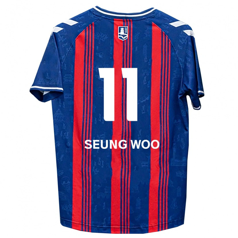 Danxen Hombre Camiseta Seung-Woo Lee #11 Azul Rojo Blanco 1ª Equipación 2026/27 La Camisa México