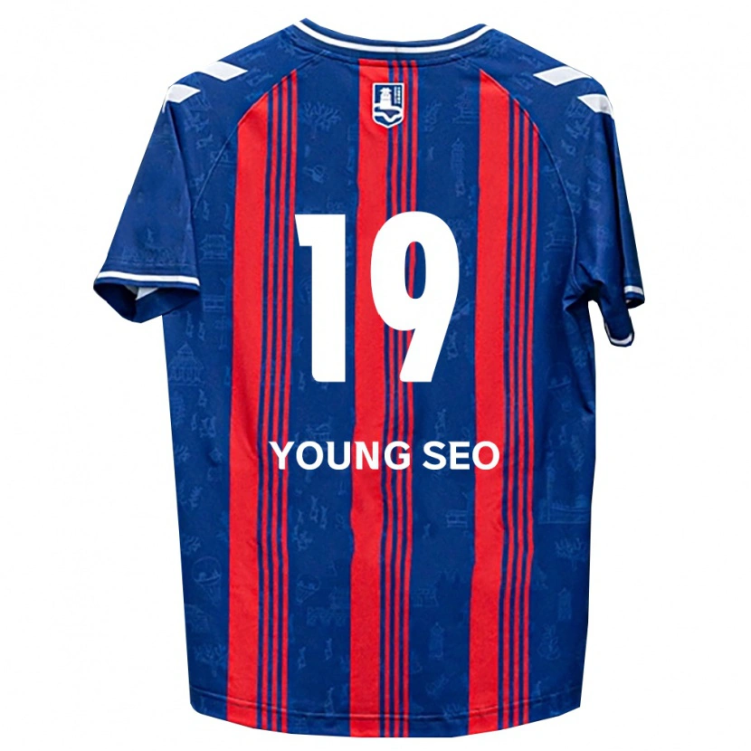 Danxen Hombre Camiseta Young-Seo Lee #19 Azul Rojo Blanco 1ª Equipación 2026/27 La Camisa México