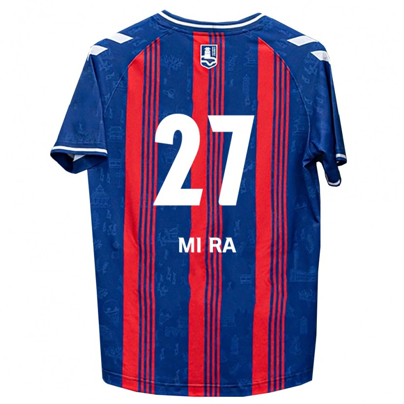 Danxen Hombre Camiseta Mi-Ra Moon #27 Azul Rojo Blanco 1ª Equipación 2026/27 La Camisa México