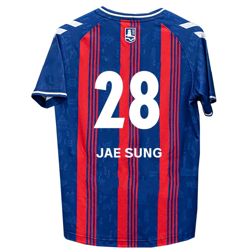 Danxen Hombre Camiseta Jae-Sung Kim #28 Azul Rojo Blanco 1ª Equipación 2026/27 La Camisa México