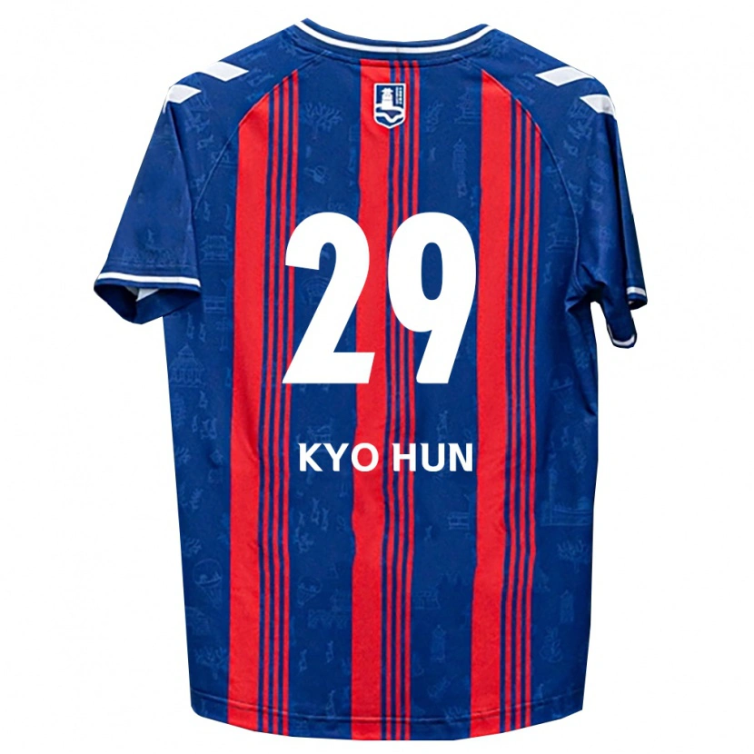 Danxen Hombre Camiseta Kyo-Hun Kang #29 Azul Rojo Blanco 1ª Equipación 2026/27 La Camisa México