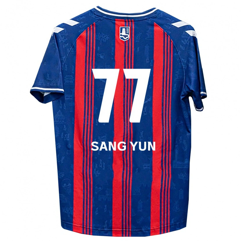 Danxen Hombre Camiseta Sang-Yun Kang #77 Azul Rojo Blanco 1ª Equipación 2026/27 La Camisa México