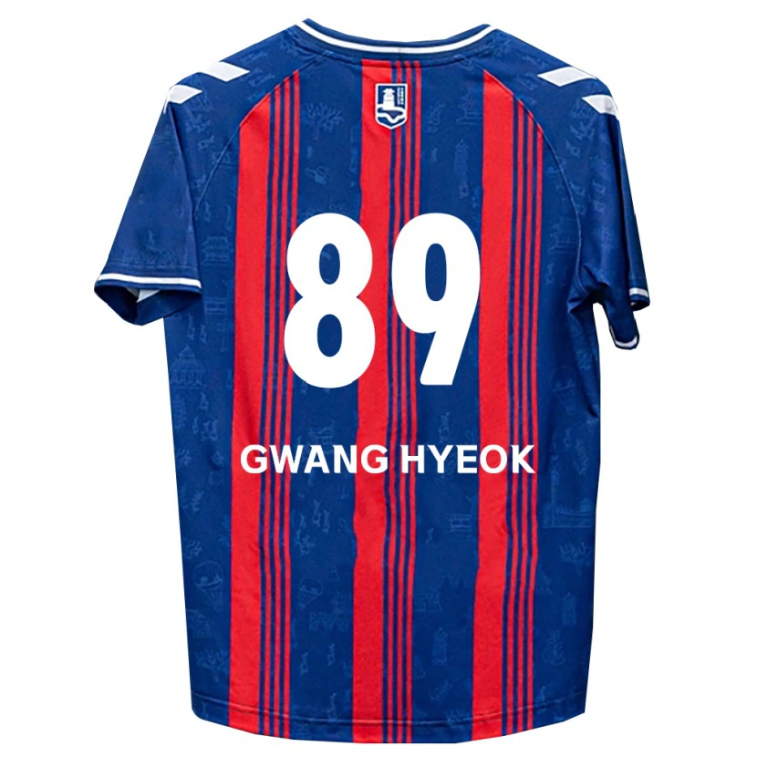Danxen Hombre Camiseta Gwang-Hyeok Lee #89 Azul Rojo Blanco 1ª Equipación 2026/27 La Camisa México