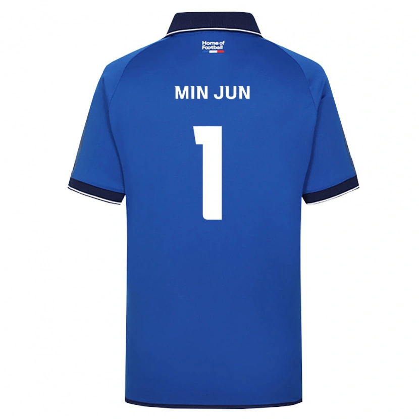 Danxen Hombre Camiseta Min-Jun Kim #1 Azul Real Blanco Rojo 1ª Equipación 2026/27 La Camisa México