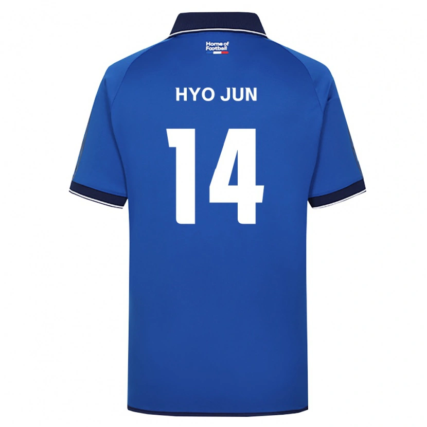 Danxen Hombre Camiseta Hyo-Jun Sun #14 Azul Real Blanco Rojo 1ª Equipación 2026/27 La Camisa México