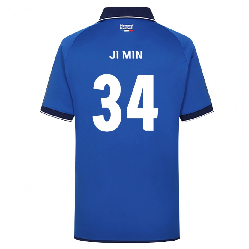 Danxen Hombre Camiseta Ji-Min Park #34 Azul Real Blanco Rojo 1ª Equipación 2026/27 La Camisa México